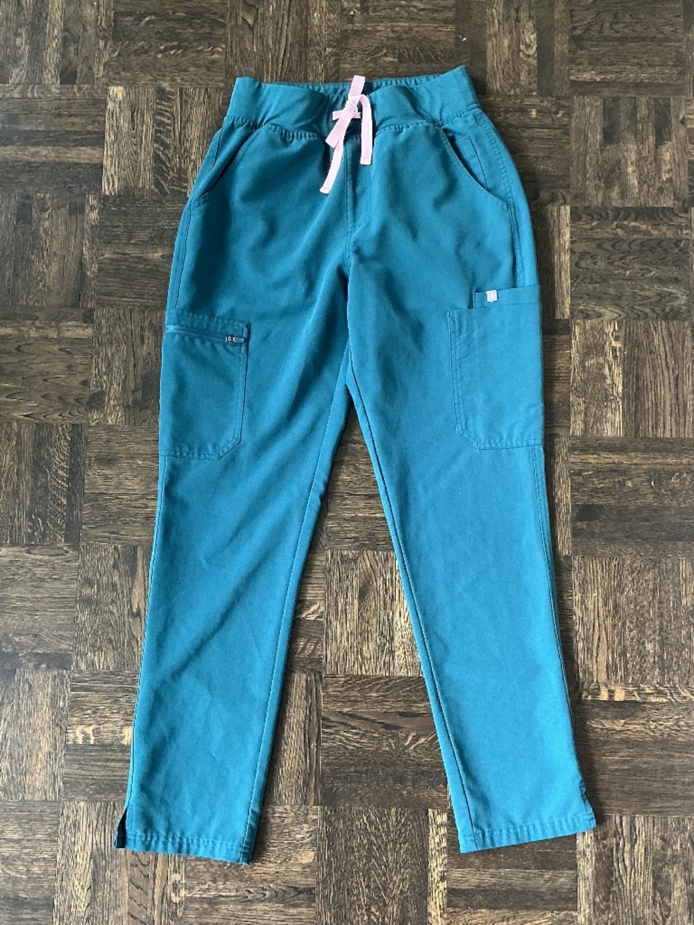 Figs Caribbean Blue Yola™ High Waisted - Skinny Scrub Pants